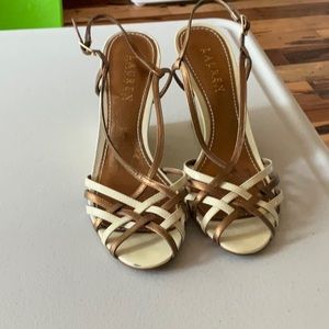 Lauren Ralph Lauren Patent Leather wedge sandals 7
